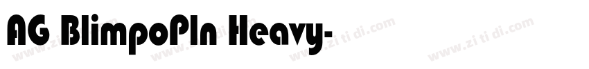 AG BlimpoPln Heavy字体转换